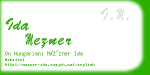 ida mezner business card